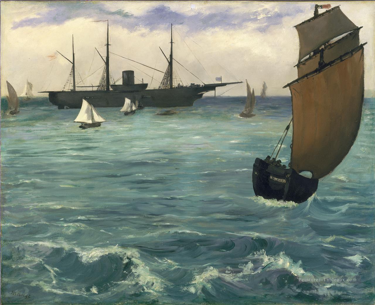 Bateau de pêche venant avant le vent Édouard Manet Peintures à l'huile